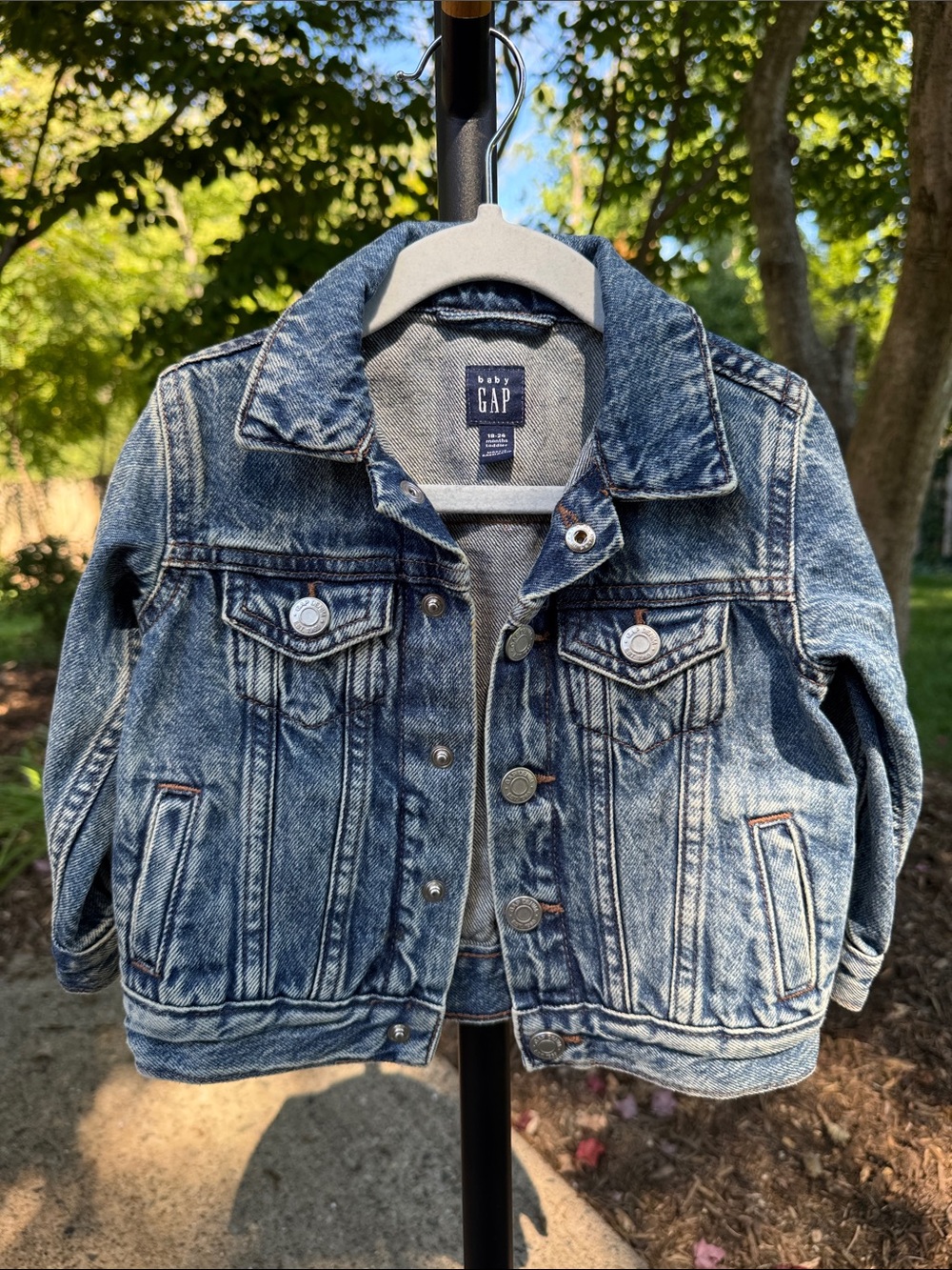 GAP Kids Light-Blue Washed Denim Jacket